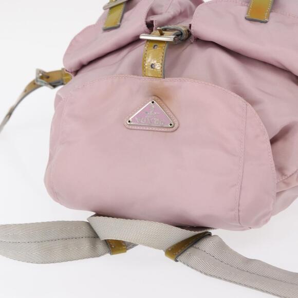 PRADA Backpack Nylon Pink Silver Auth 153366 main image 5